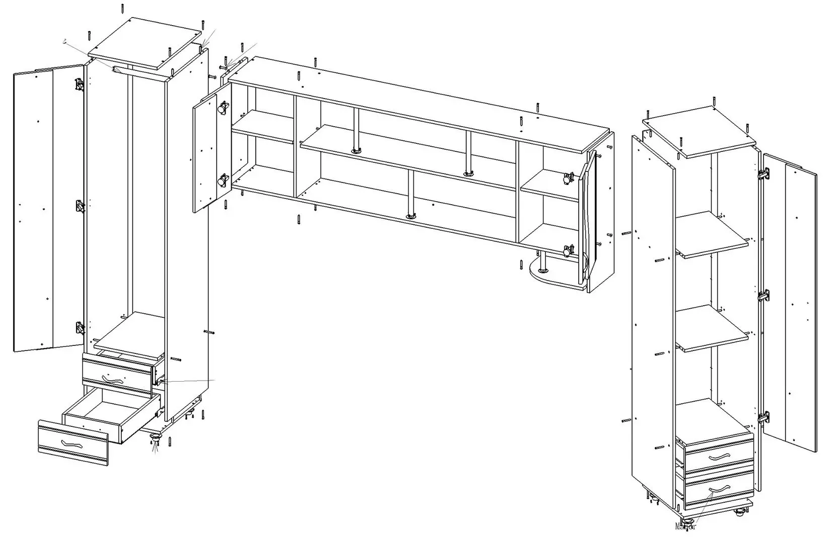 Living Marcel Prod Tineret Lory I (Beech/Cherry)
