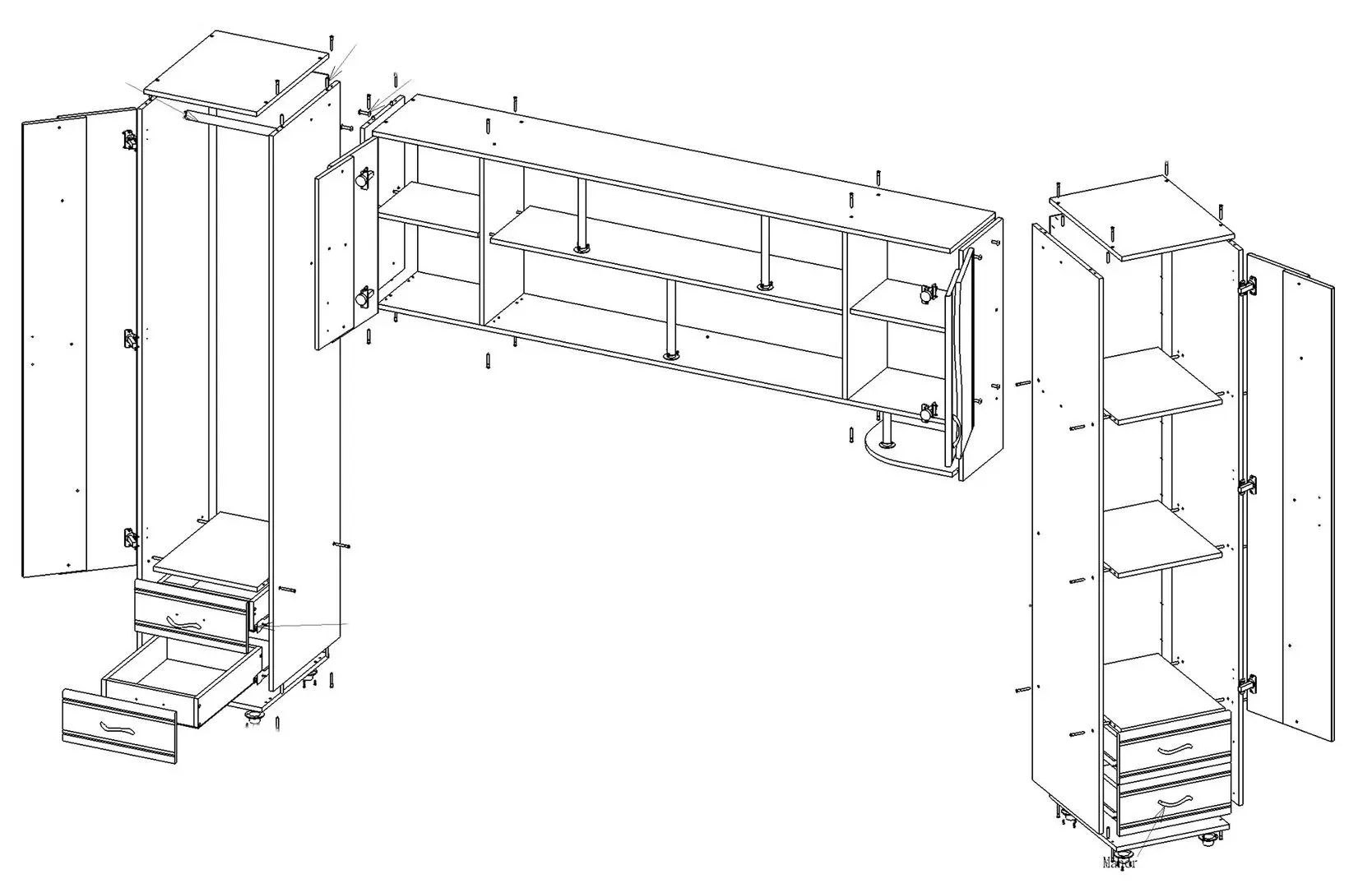 Living Marcel Prod Tineret Lory I (Wenge/Birch)