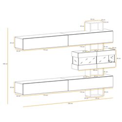 Гостиная Marcel Prod Tokyo 2.3m (Wenge/White) Thumb