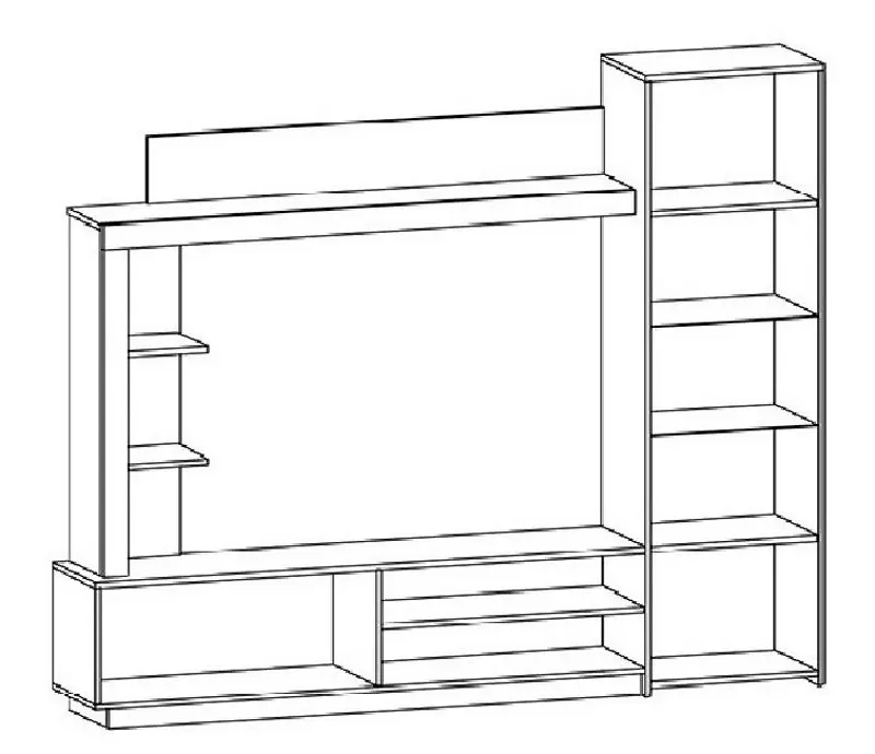 Гостиная Marcel Prod Trento 2м (Sonoma Oak/White)