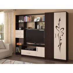 Гостиная Миф Мечта Венге/Дуб Беленый (с узором) Thumb