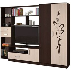 Гостиная Миф Мечта Венге/Дуб Беленый (с узором) Thumb