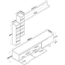 Living Mirage Meble D1/M16 (White/Miniature Walnut) Thumb