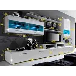 Living Mobhaus Leo (White Extra High Gloss) Thumb