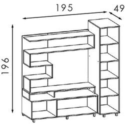 Гостиная Modern Bari (White/Craft Oak Gray) Thumb