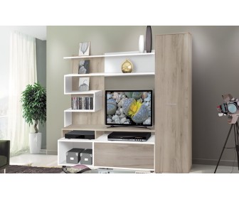 Living Modern Bari (White/Craft Oak Gray)