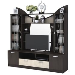 Sectiunea centrala Стендмебель Olbiya (Belfort Oak/Wenge) Thumb