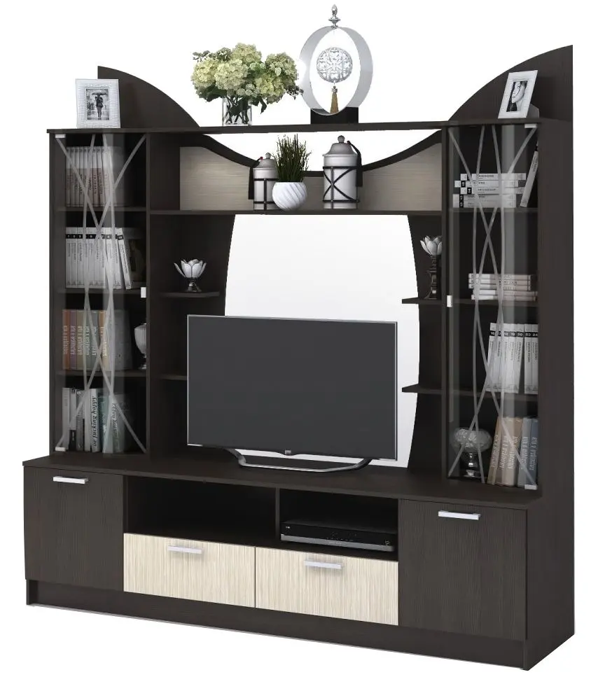 Sectiunea centrala Стендмебель Olbiya (Belfort Oak/Wenge)