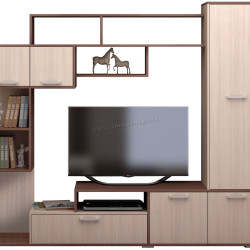 Гостиная Стендмебель Капри 2.1м (Ясень Шимо Темный/Ясень Шимо Светлый)