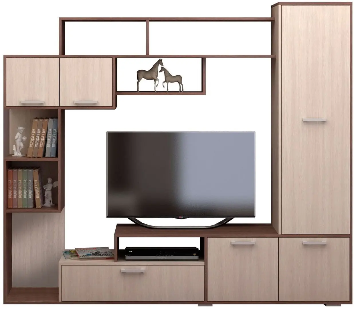 Living Стендмебель Kapri 2.1m (Ash Shimo Dark/Ash Shimo Light)