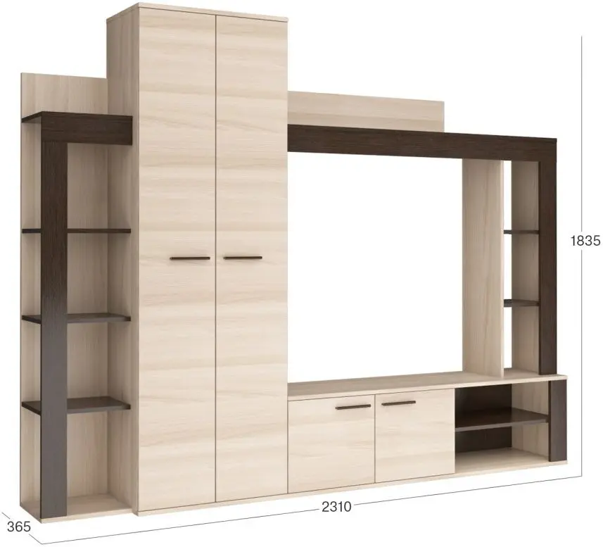 Гостиная Stolline Осло СТЛ.238.00 (Дуб Феррара/Ясень Шимо Светлый) - 3