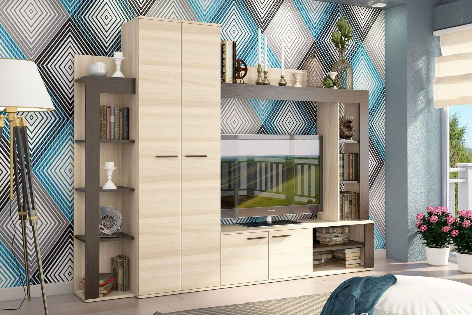 Гостиная Stolline Осло СТЛ.238.00 (Дуб Феррара/Ясень Шимо Светлый) - 4