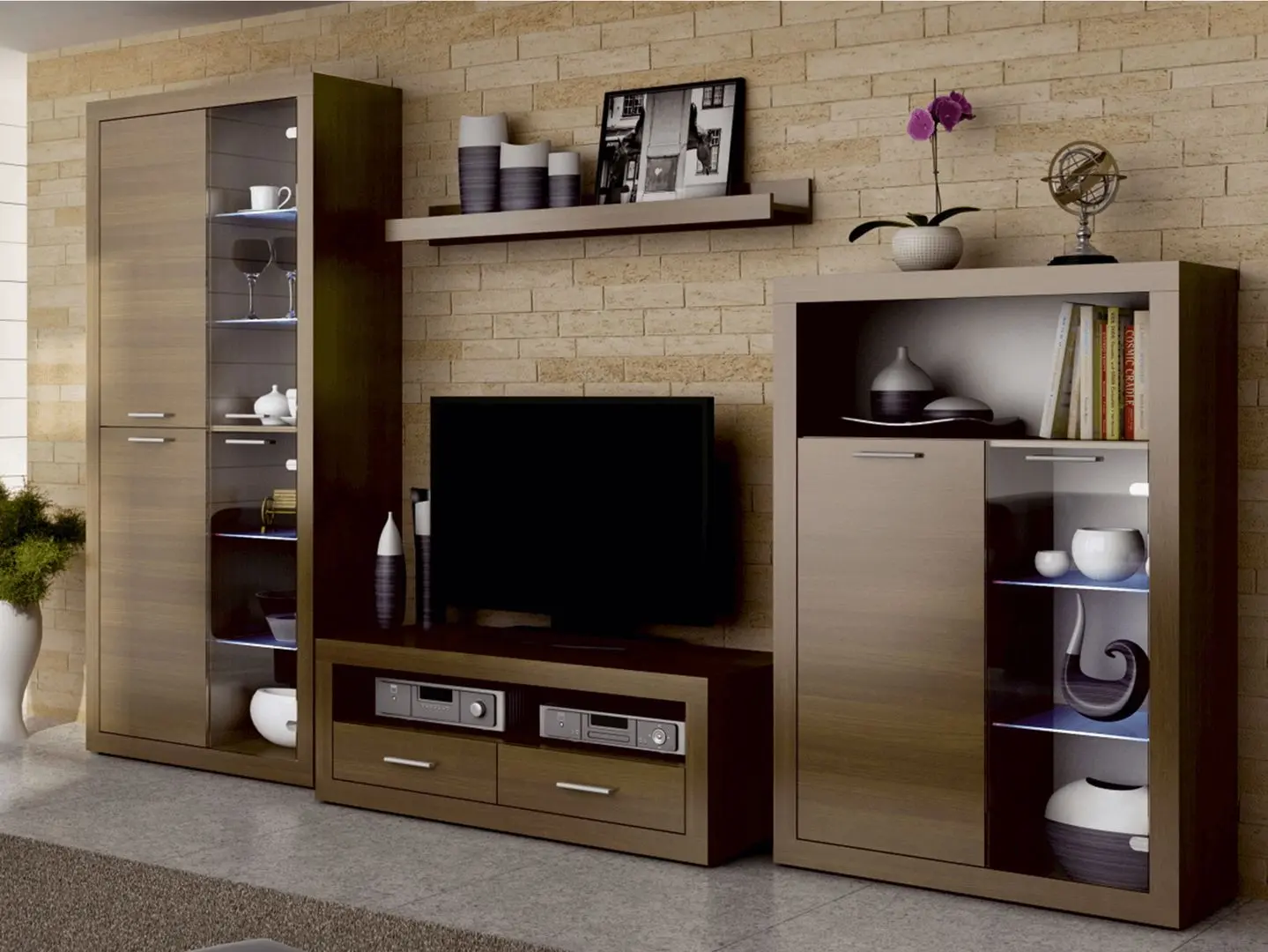 Living Tempo Kondela Togo 2 New Led (Walnut Warmia) - 2
