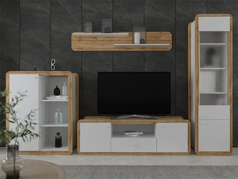 Гостиная Yasen Ski 3.07м (Нимфеа Альба/Дуб Аппалачи)