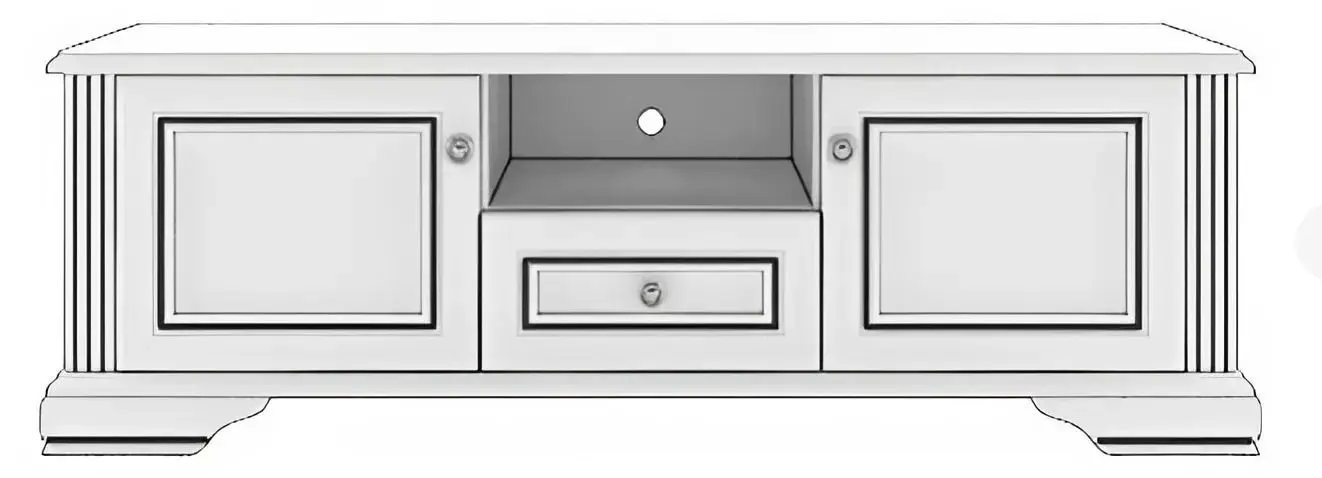 Living Yasen White 4.12m + Comoda 4S 90 (Silver Pine)