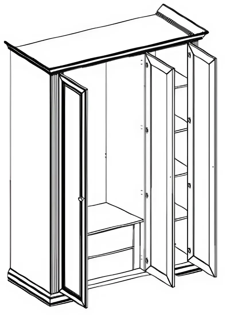 Living Yasen White 4.12m + Comoda 4S 90 (Silver Pine)