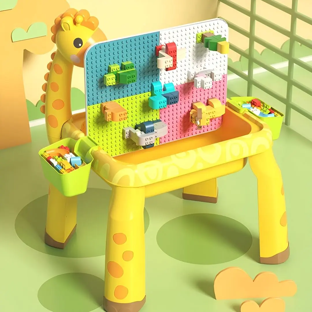 Set masuta+scaun AliBibi Cute Giraffe IBH5284255 (Yellow)