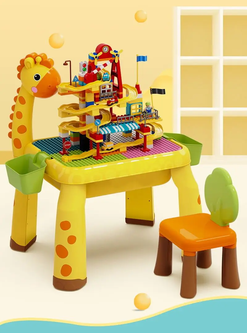 Set masuta+scaun AliBibi Cute Giraffe IBH5284255 (Yellow)