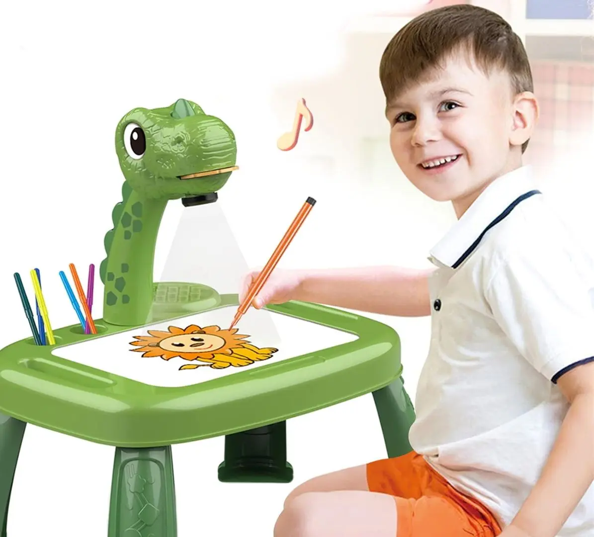 Столик с проектором AliBibi Dino IFH5284068 (Green)