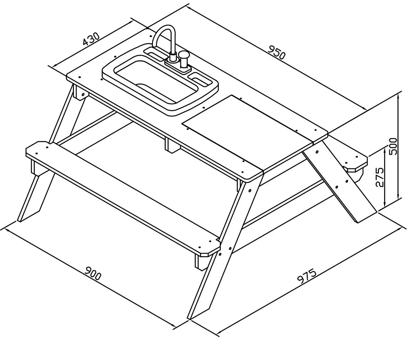 Masa cu banci Axi Emily (Wood)