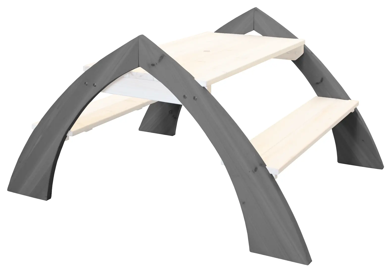 Masa cu banci si umbrela Axi Delta (Gray/Beige)