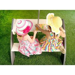 Столик с лавочками и зонтиком Axi Kylo XL (Gray/Beige) Thumb