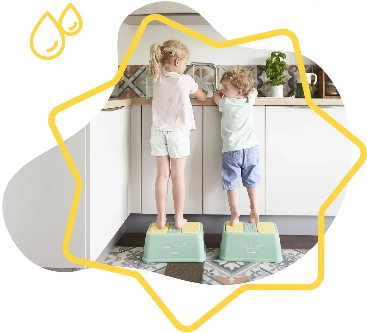 Табурет детский Badabulle B028001 (Green/Yellow) - 4