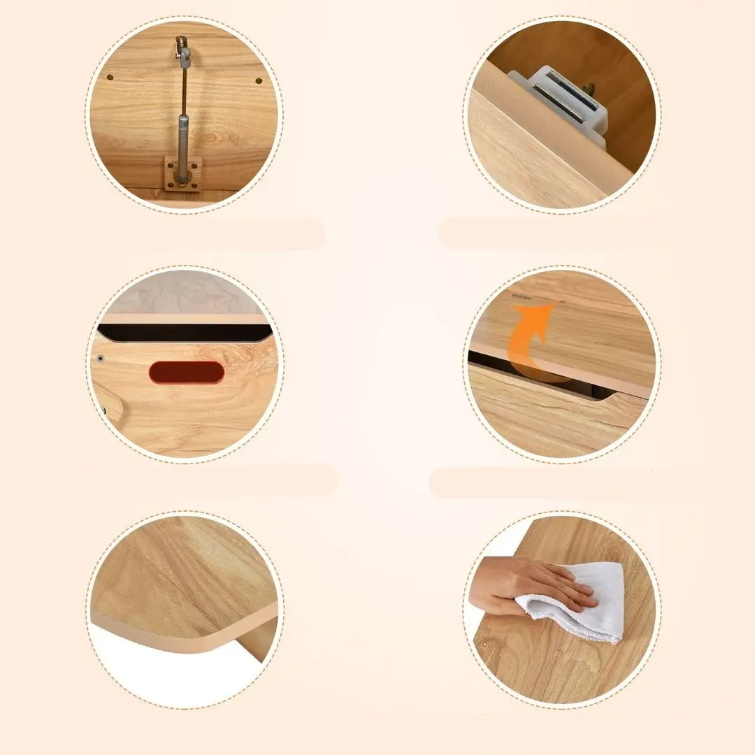 Masuta pentru copii 3in1 Costway HW67660NA (Natural)