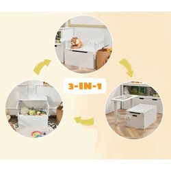 Masuta pentru copii 3in1 Costway HW67660WH (White) Thumb