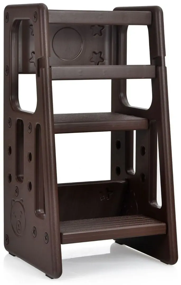 Tabureta-scara pentru copii Costway HY10011CF (Brown)