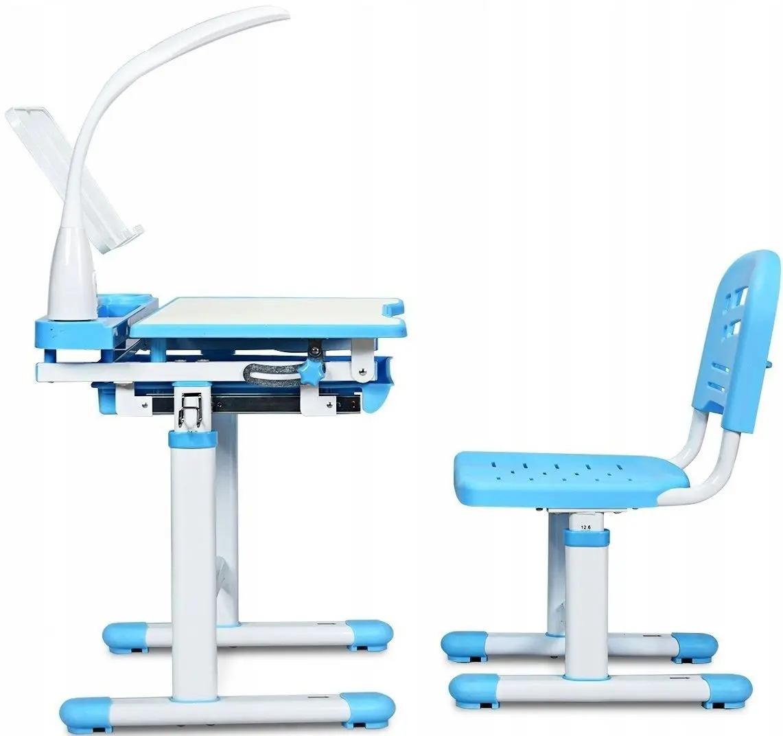 Set masa-tabla+scaun Costway HW67394DE-BL (Blue/White)