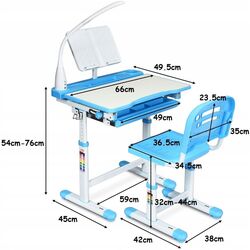 Set masa-tabla+scaun Costway HW67394DE-BL (Blue/White) Thumb
