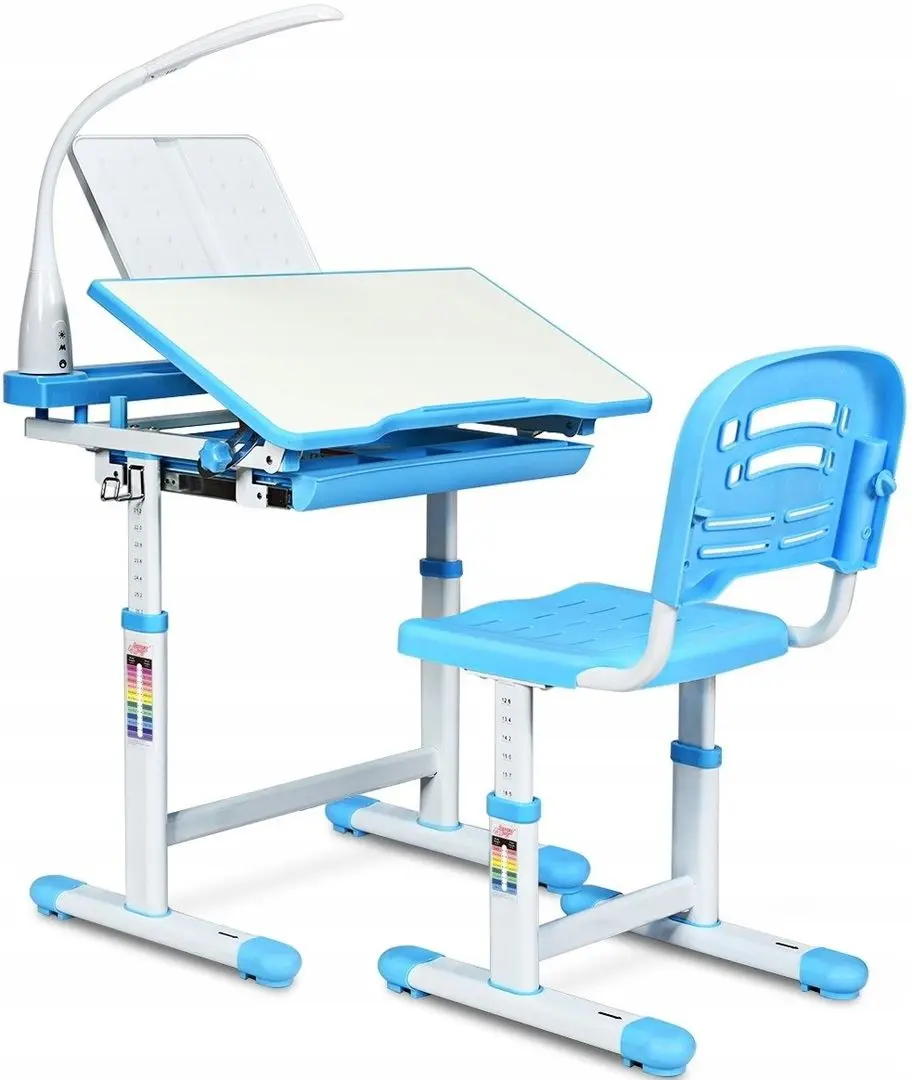 Set masa-tabla+scaun Costway HW67394DE-BL (Blue/White)