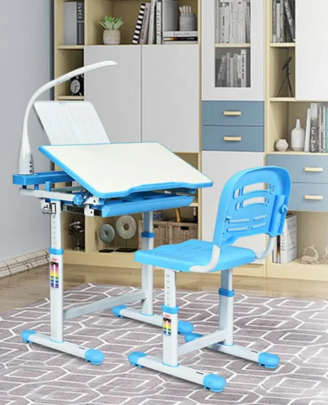 Set masa-tabla+scaun Costway HW67394DE-BL (Blue/White)