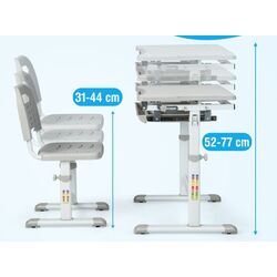 Set masa-tabla+scaun Costway HW67623GR (Grey) Thumb