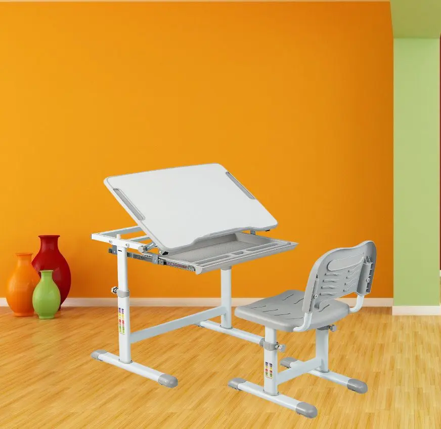 Set masa-tabla+scaun Costway HW67623GR (Grey)