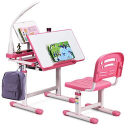 Set masa+scaun Costway HW67394DE-PI (Pink) Thumb