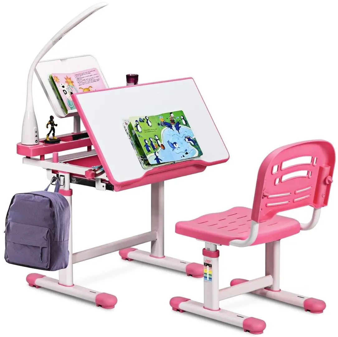 Set masa+scaun Costway HW67394DE-PI (Pink)