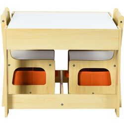 Set masa+2 scaune Costway BB5584NA (White/Natural) Thumb