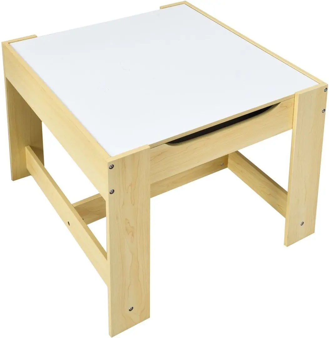 Set masa+2 scaune Costway BB5584NA (White/Natural)