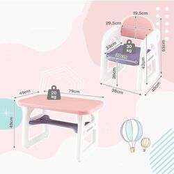Набор стол + 2 стульчика Costway BB5694PI (Pink/Purple) Thumb