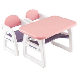 Набор стол + 2 стульчика Costway BB5694PI (Pink/Purple)