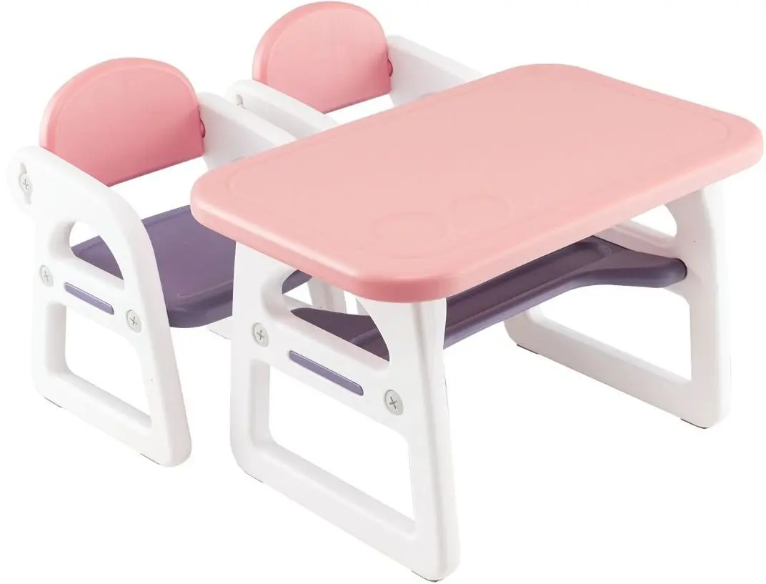 Набор стол + 2 стульчика Costway BB5694PI (Pink/Purple)