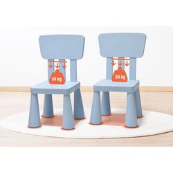 Set masa+2 scaune Costway HW66810BL (Blue) Thumb