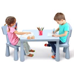 Set masa+2 scaune Costway HW66810BL (Blue) Thumb