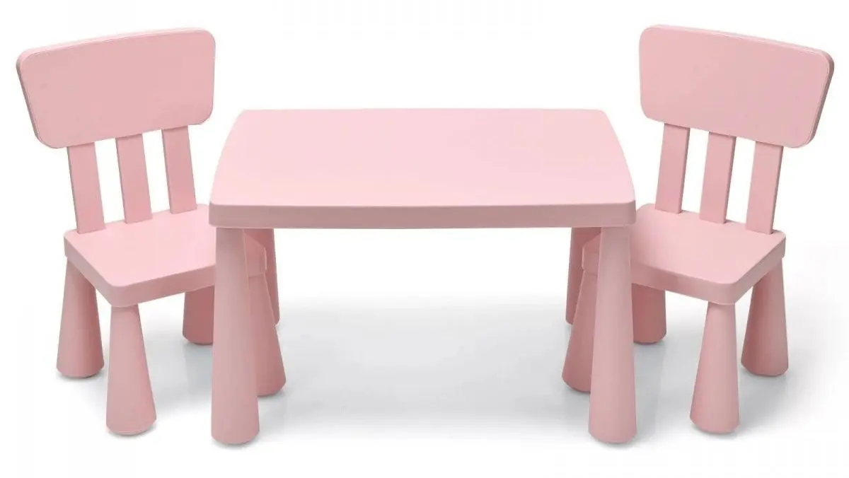 Набор стол+2 стульчика Costway HW66810PI (Pink)