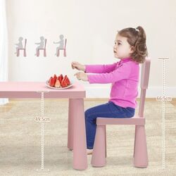 Набор стол+2 стульчика Costway HW66810PI (Pink) Thumb