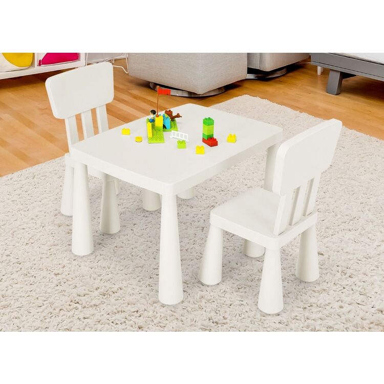 Набор стол+2 стульчика Costway HW66810WH (White)