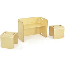 Set masa+2 scaune Costway HY10091NA (Natural) Thumb