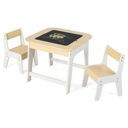 Set masa+2 scaune Costway HY10104YW (White/Natural) Thumb